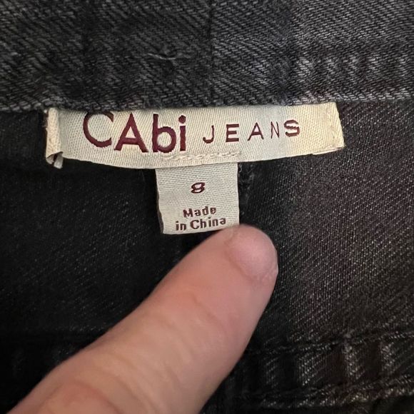 CAbi Womens 8 Style 188 Slouchy Boyfriend Straight Leg Black Jeans 8 - Picture 6 of 7